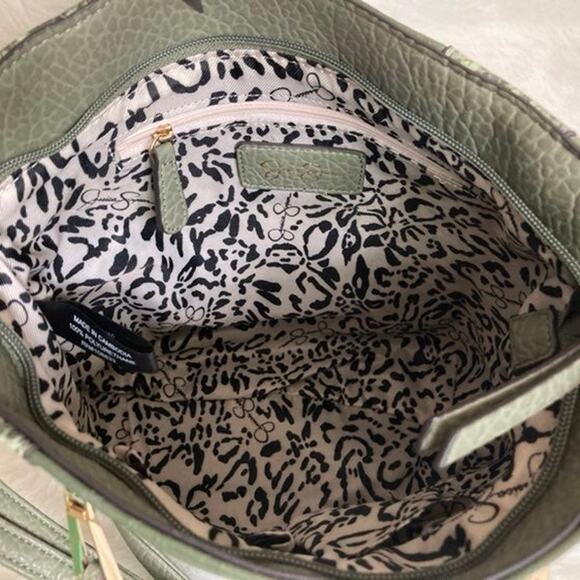 New Jessica Simpson Python Loden Green Colorblock Bucket Crossbody Shoulder bag - Picture 6 of 6